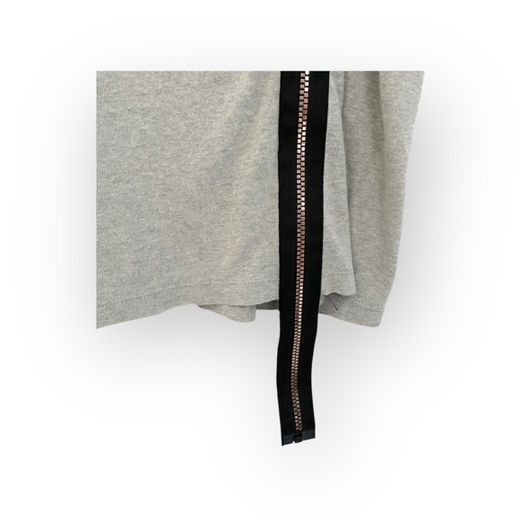 new LF Furst of a Kind ☯︎︎ Upcycled Vintage Zipper Tee ☯︎︎ Gym T Shirt ☯︎︎ Grey - Picture 8 of 16